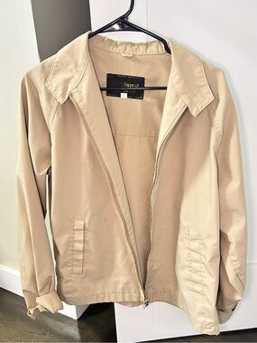 VINTAGE ANDHURST SPORTSWEAR Classic Beige Lightweight Zip Jacket